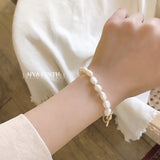 Baroque Pearl Bracelet Women Wedding Party Gift 14k Real Eco Brass Clasp