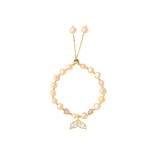 Baroque Pearl Zircon Tail Bracelet 14kGold Eco Brass for Women