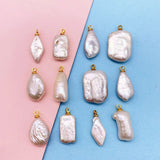 Baroque Pearl Pendant Rectangular Water Drop Jewelry Making