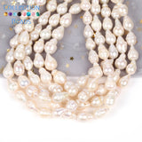 Baroque Shape Pearl Beads High Punch Loose Beads For Jewelry Making 8x12mm