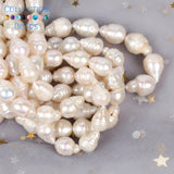 Baroque Shape Pearl Beads High Punch Loose Beads For Jewelry Making 8x12mm