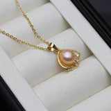 Natural Freshwater Pearl Pendant Necklace Women Boho Statement Necklace