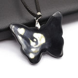 Freshwater Shells Necklace Pendant Butterfly Shape Charms for Jewelry Making