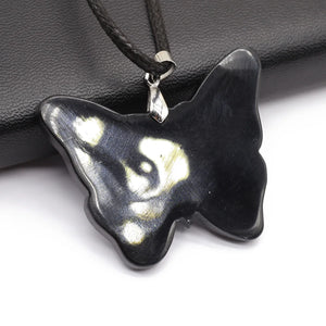 Freshwater Shells Necklace Pendant Butterfly Shape Charms for Jewelry Making