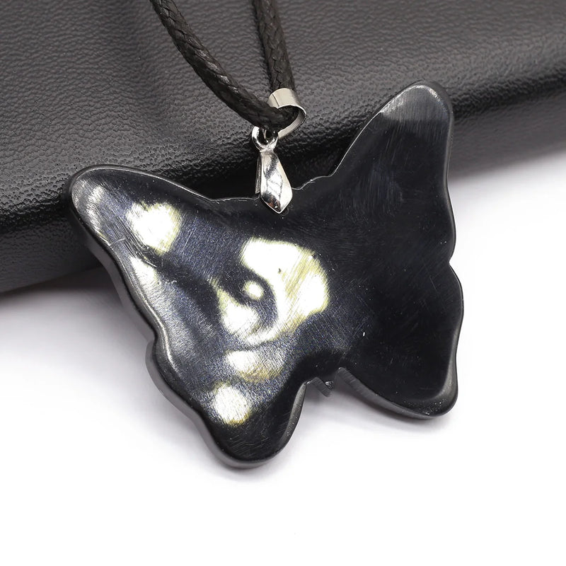 Freshwater Shells Necklace Pendant Butterfly Shape Charms for Jewelry Making