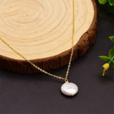 Freshwater Pearl Pendant Necklace Clavicle Chain