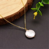 Freshwater Pearl Pendant Necklace Clavicle Chain