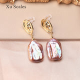 Baroque Pearl Earrings Retro Queen 14K Filled Jewelry