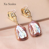 Baroque Pearl Earrings Retro Queen 14K Filled Jewelry