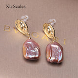 Baroque Pearl Earrings Retro Queen 14K Filled Jewelry