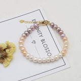 Pearl Bead Bracelet Pink Purple Colors Women Party Gift