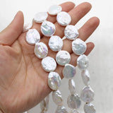 Baroque Coin Shape Pearl Beads for Jewelry Making
