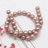 Purple Baroque Round Freshwater Cultured Pearl Beads for Jewelry Making