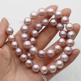 Purple Baroque Round Freshwater Cultured Pearl Beads for Jewelry Making