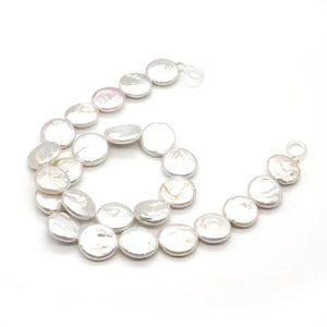 Freshwater Pearl Button Beads DIY Necklace Jewelry