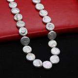 Freshwater Pearl Button Beads DIY Necklace Jewelry