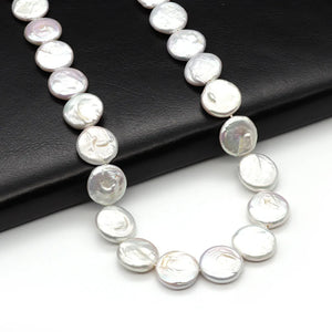 Freshwater Pearl Button Beads DIY Necklace Jewelry