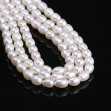 Natural Freshwater Cultured Pearls AA+ Beads Rice Shape 14 Inches