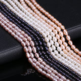 Natural Freshwater Cultured Pearls AA+ Beads Rice Shape 14 Inches