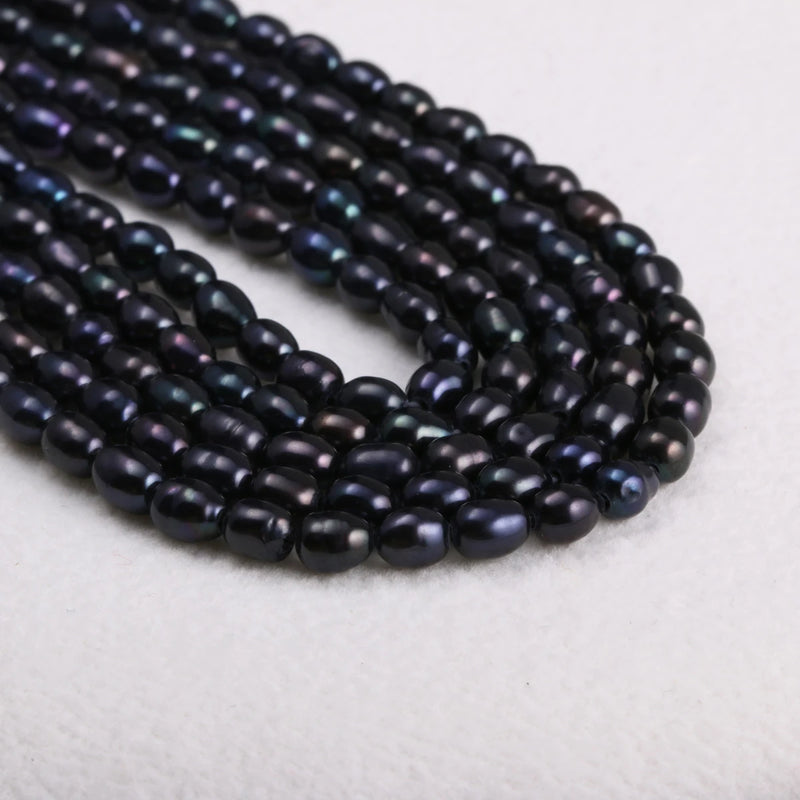 Natural Freshwater Pearls Beads Rice Shape 3-4mm