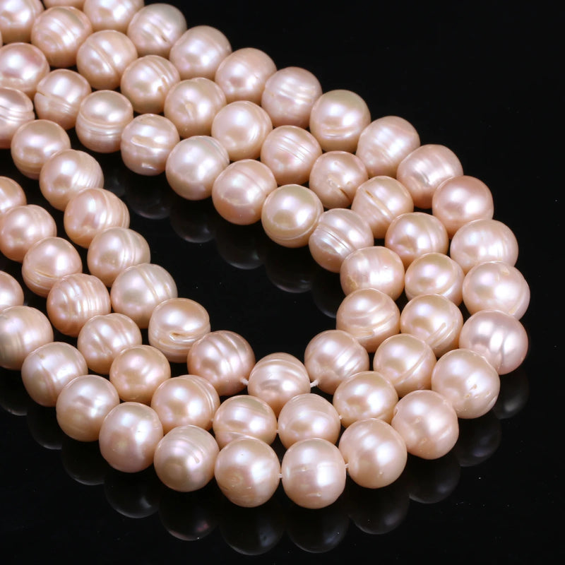 11-12mm Freshwater Cultured Pearls Beads Round 13 Inches