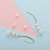 Freshwater Pearl 925 Silver CZ Drop Earrings