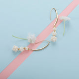 Freshwater Pearl 925 Silver CZ Drop Earrings