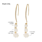 Freshwater Pearl 925 Silver CZ Drop Earrings