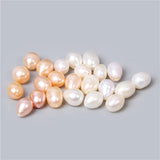 Freshwater Half Hole Pearl Beads Rice Shape Loose Beads DIY Jewelry Making