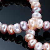 Freshwater Pearl Necklace Multi-Color High Luster Jewelry 925 Silver Clasp