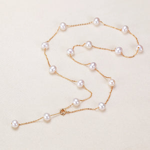 18K Natural Freshwater Pearl Necklace for Women