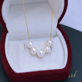 Freshwater Pearl Round Pendant 925 Silver Necklace