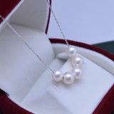 Freshwater Pearl Round Pendant 925 Silver Necklace