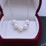 Freshwater Pearl Round Pendant 925 Silver Necklace