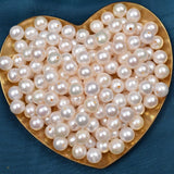 Freshwater Pearl 7-8mm Round Bead DIY Earrings Pendant Materials