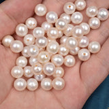 Freshwater Pearl 7-8mm Round Bead DIY Earrings Pendant Materials