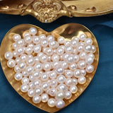 Freshwater Pearl 7-8mm Round Bead DIY Earrings Pendant Materials
