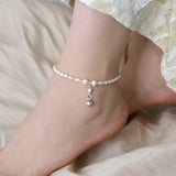 Freshwater Pearl 925 Silver Bell Anklet Girls Gift