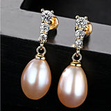 Freshwater Pearl 925 Silver Drop Earrings for Women - Stud Earring