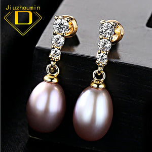 Freshwater Pearl 925 Silver Drop Earrings for Women - Stud Earring