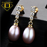 Freshwater Pearl 925 Silver Drop Earrings for Women - Stud Earring