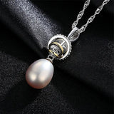 Freshwater Pearl 925 Silver Spiral Stud Earrings Two Tone Melancholy