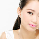 Flower Stud Earrings with Natural Freshwater Pearl 925 Silver