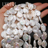 Baroque Button Shape Pearl Beads 16-17mm for Jewelry Making