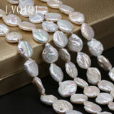 Baroque Button Shape Pearl Beads 16-17mm for Jewelry Making