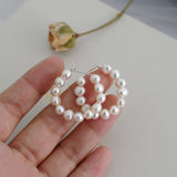Baroque Circle Hoop Earrings 925 Silver Jewelry for Women