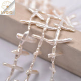 Baroque Cross Pearl Beads for Jewelry Making