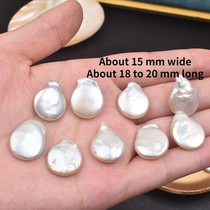 Baroque Freshwater Pearl Drop Button Bead DIY Ornaments