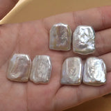 Baroque Shaped Freshwater Pearl Loose Beads 16x20mm DIY Earrings Material