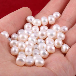 Freshwater Pearl Bead Bread Shape Loose Beads for Jewelry Making DIY